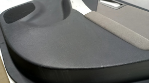 Обшивка двери карточка задняя правая Toyota Prius 30 10-15 черная, серая тканевая вставка, царапины