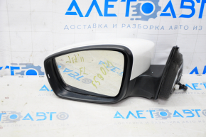 Зеркало боковое левое VW Jetta 11-18 6 пинов, поворотник, белый