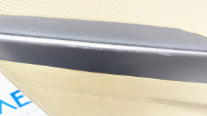 Обшивка двери карточка задняя левая Hyundai Elantra UD 11-13 дорест бежевая, накладка беж кожа, подлокотник кожа, под подогрев царапины