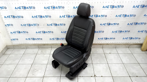 Водительское сидение Ford C-max MK2 13-18 с airbag, электро, кожа черная, подогрев, надрыв на спинке