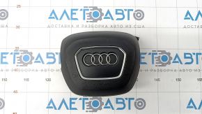 Подушка безопасности airbag в руль водительская Audi Q7 16- черная, тычки на хроме