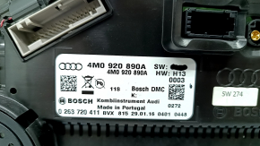 Щиток приборов Audi Q7 16- цифровой, 95к, под проекцию, царапины на стекле