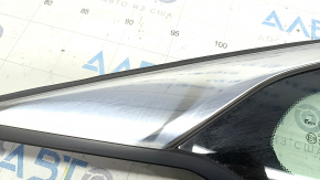 Форточка глухое стекло задняя правая Honda Accord 18-22 хром, царапины на хроме