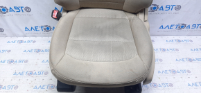Водительское сидение Ford Explorer 16-19 без airbag, электро+механика, тряпка бежевая, под химчистку, тычки, царапины