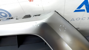 Решетка радиатора grill в сборе Audi Q7 16-19 серая, под камеру, под парктроники, песок