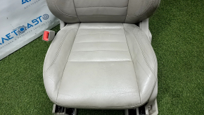 Сидіння водія Ford C-max MK2 13-18 з airbag, електро, підігрів, шкіра беж, тріщини на шкірі