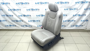 Сидіння водія Lexus RX350 RX450h 10-15 з airbag, електро, шкіра, сіре, підігрів, вентиляція, тріщини на шкірі