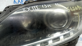 Фара передняя левая в сборе Lexus RX350 RX450h 13-15 рест, ксенон, под полировку