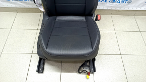 Пасажирське сидіння VW Tiguan 18- без airbag, механічне, підігрів, шкіра, чорне, що стрільнуло