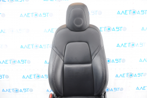 Водійське сидіння Tesla Model Y 20-s airbag, електро, шкіра чорна, з підігрівом, з натягувачем, під чистку, подряпини.