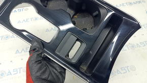 Накладка центральной консоли с подстаканником Ford Edge 19- черная, без парктроников, царапины