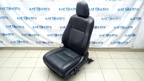 Водительское сидение Toyota Highlander 14-19 с airbag, электро, вентиляция, кожа черное, потерта кожа
