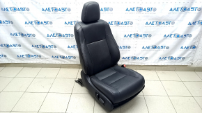 Пассажирское сидение Toyota Highlander 14-19 с airbag, электро, вентиляция, кожа черное, примята, надрыв