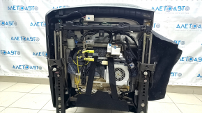 Пассажирское сидение Toyota Highlander 14-19 с airbag, электро, вентиляция, кожа черное, примята, надрыв