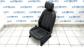 Водійське сидіння Audi A4 B9 17-19 з airbag, електро, підігрів, шкіра, чорне, під хімчистку, потріскано