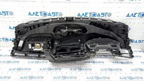 Торпедо передняя панель с AIRBAG Audi A4 B9 17- черная, без проекции, Bang and Olufsen, ржавый пиропатрон