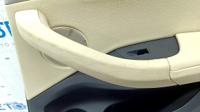 Обшивка двери карточка задняя правая BMW X3 G01 18-21 кожзам бежевый, вставка под дерево, под химчистку