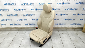 Водійське сидіння BMW X3 G01 18-21 з airbag, електро, підігрів, бежевий шкірзам, під хімчистку