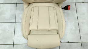Пасажирське сидіння BMW X3 G01 18-21 з airbag, електро, підігрів, шкірозамінник бежевий, під хімчистку