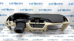 Торпедо передня панель з AIRBAG BMW X3 G01 18-21 чорно-бежеве, без проекції, під чистку, тріщина в накладці