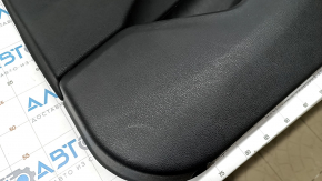 Обшивка дверей картка передня права BMW X1 F48 16-22 шкіра чорна, чорна вставка, підсвічування, подряпини