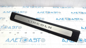 Накладка порога передня права Lincoln MKZ 13-16 хром з підсвічуванням чорна, корозія, тичка