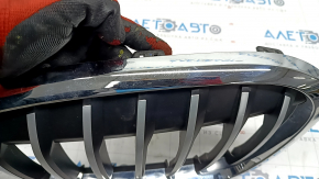 Решетка радиатора grill левая BMW X1 F48 16-19 X-line серая решетка, песок