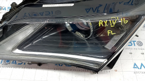 Фара передняя левая в сборе Lexus RX350 RX450h 16-19 без AFS, галоген + LED 1 линза, песок