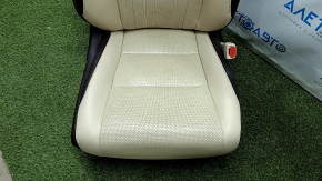 Пасажирське сидіння Lexus RX350 RX450h 16-19 з airbag, електро, підігрів, вентиляція, бежева шкіра + коричнева, перфорація, мікро-тріщини