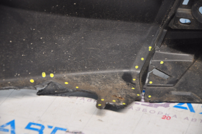Бампер передний голый Toyota Prius 30 13-15 рест, синий 8S6, примят, сломано крепление, надрыв