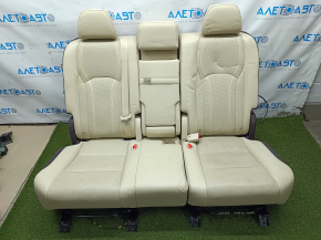 Задний ряд сидений 2 ряд Lexus RX350 RX450h 16-19 с airbag, механическое, кожа бежевая + коричневая, надрывы, царапины, под химчистку