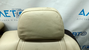Задний ряд сидений 2 ряд Lexus RX350 RX450h 16-19 с airbag, механическое, кожа бежевая + коричневая, надрывы, царапины, под химчистку