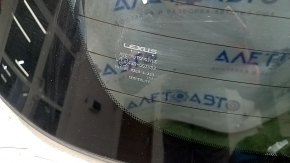Дверь багажника голая со стеклом Lexus RX350 RX450h 16-22 электро, белый 085, примята, тычка