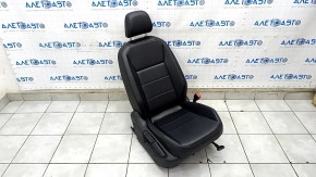 Пасажирське сидіння VW Tiguan 18- з airbag, механічне, підігрів, шкіра, чорне, перфорація