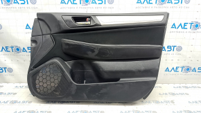 Обшивка дверей картка передня права Subaru Outback 15-19 черн з чорною вставкою ганчірка, підлокітник шкіра, сер молдинг структура, подряпини