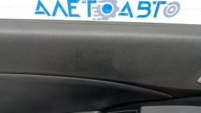 Обшивка двери карточка передняя левая Honda CRV 12-14 кожа черная, царапины