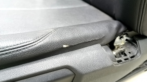 Водійське сидіння BMW 3 F30 12-18 з airbag, електро з пам'яттю, шкіра чорна, тріщина