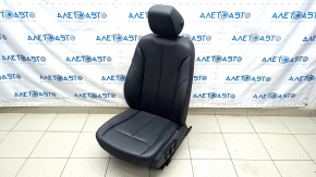 Водійське сидіння BMW 3 F30 12-18 з airbag, електро з пам'яттю, шкіра чорна, тріщина