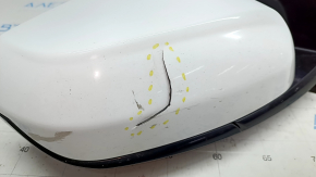 Зеркало боковое правое Chevrolet Volt 16- 3 пина, белое, трещина, царапины