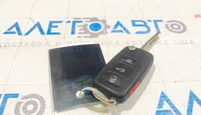 Ключ VW Passat b7 12-15 USA 4 кнопки, раскладной, потертый, кривое жало