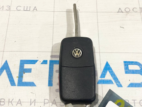 Ключ VW Passat b7 12-15 USA 4 кнопки, розкладний, потертий, криве жало