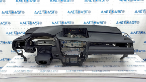 Торпедо передняя панель с AIRBAG Lexus RX450h 16-22 черная, ржавый пиропатрон