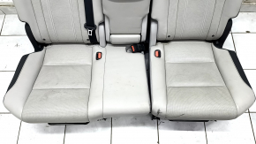 Задний ряд сидений 2 ряд Lexus RX350 RX450h 16-19 без AIRBAG, механический, кожа серая, перфорация, царапины, сломан подстаканник, под химчистку, ржавые направляющие