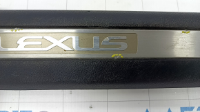 Накладка порога внутренняя передняя правая Lexus RX350 RX450h 16-22 черная с хромом, царапины, коррозия