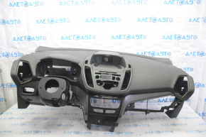 Торпедо передняя панель с AIRBAG Ford Escape MK3 17-19 рест черная царапины