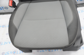 Водійське сидіння Ford Escape MK3 13-19 без airbag, електро, ганчірка чорно-сіра, подряпина