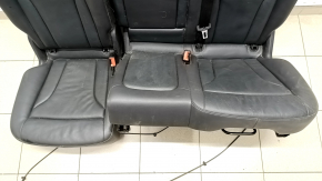 Задний ряд сидений 2 ряд Audi Q5 8R 09-17 кожа, черный, под химчистку, сломан фиксатор спинки, трещина