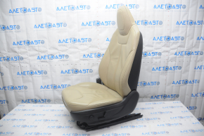 Сидіння водія Tesla Model S 12-15 дорест, тип 2, з airbag, електро, підігрів, шкіра беж, потерте, під чистку