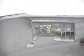 Бампер задний голый Tesla Model S 12-15 дорест под 6 парктроников, черный PBSB, замят, трещина, сломано крепление, отпало крепление парктронника