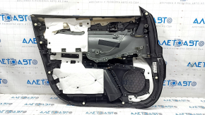 Обшивка двери карточка передняя правая Mazda CX-9 16- кожа, бежевая, BOSE, царапины